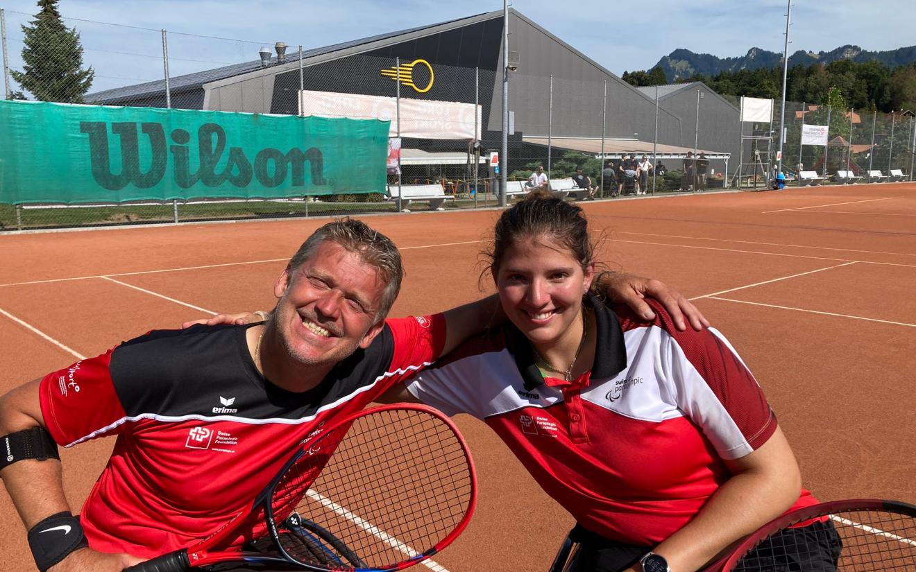 Schweizermeister Doppel Rollstuhltennis - Raphaël Gremion und Angela Grosswiler